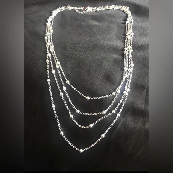 Sterling Silver Layered Necklace - Picture 3 of 3